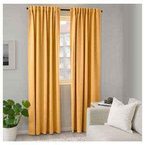 IKEA MAJGULL room darkening curtains, Yellow